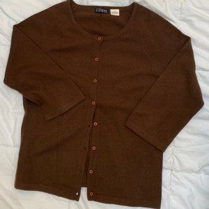 Clique New York brown cashmere cardigan